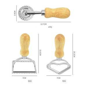 Halloween Ravioli Empanadas Form Zink legierung Keks Gebäck Aus stecher Ravioli Stempel Maker Cutter Form Mit Holzgriff - Product Image 5