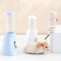 Dispenser air Hamster antibocor botol air hewan peliharaan kecil dengan dudukan berdiri