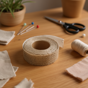 Nastro di lino adesivo Ilan 2,5 m x 2,5 cm per cucito e artigianato - Product Image 3