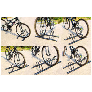 Soporte modular para bicicletas de 1, 2 o 3 secciones, metálico, de suelo, desmontable, para almacenamiento en interiores y exteriores. - Product Image 4