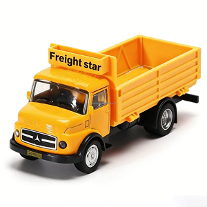 Sofort Lieferbar 1:32 Maßstab Gelb Orange Grün Klassischer Transport-LKW Legierung Auto mit Sound und Licht Kinderspielzeug Metall Druckguss LKW Spielzeug - Product Image 2