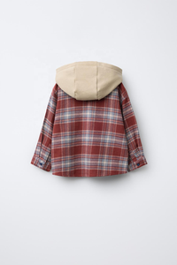 Veste personnalisée pour <span class=keywords><strong>garçon</strong></span> avec motif à carreaux, manteau pour <span class=keywords><strong>garçon</strong></span> avec chapeau, vêtements pour <span class=keywords><strong>garçon</strong></span> au printemps et en automne - Product Image 3