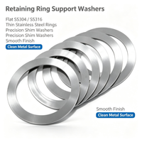 SS304 SS316 Stainless Steel Zinc Plated Retaining Ring Support Washers Flat Thin Precision Shim Rings Industrial Fasteners
