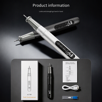 Machine à ongles professionnelle portable sans fil 45000 tr/min, lime à ongles électrique à coupe creuse, stylo de manucure 1000 mAh