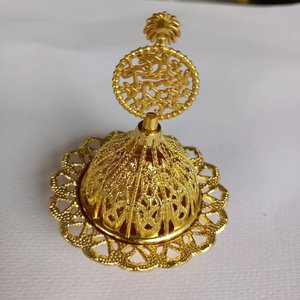 Brûleur d'encens de style arabe décoration de la maison ornement évidé feuille de ginkgo couverture d'aromathérapie porte-encens - Product Image 5