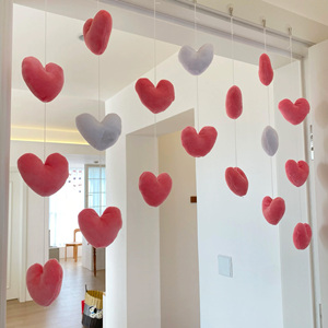 Di alta qualità a forma di <span class=keywords><strong>cuore</strong></span> stile pianeta tenda appesa Design carino decorazione da parete tenda Drill-free porta tenda per la decorazione della casa - Product Image 4