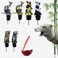 Verseur de vin de la série Animaux Sauvages, Décoration pour bar et boutique, Bouchon de vin en alliage de zinc pour cadeau de Noël