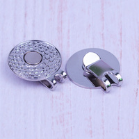 Clip magnétique pour chapeau de golf 25 mm en alliage de zinc, porte-marqueur de balle de golf argent, noir, bronze