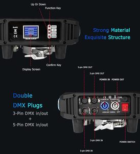 Qhoten 400W COB di chuyển đầu Disco DJ đèn ấm trắng + lạnh trắng giai đoạn Ánh sáng chùm/rửa/Nhấp nháy hiệu ứng 5-50 độ Chùm tia góc - Product Image 6