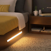 Lampu LED Sensor Con lampu Sensor lemari pakaian gerak lampu tangga nirkabel lampu LED lampu Sensor lampu LED 12 V lampu kabinet