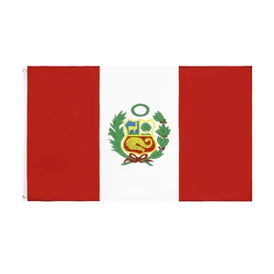 Factory Customized Wholesale Peru Country Big Flag Promotional Peru National 3X5Ft Flag Custom 90X150Cm For Election Sport