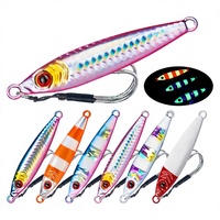Señuelo de Pesca Metálico WildTrek 7-100g, 4-9.5cm, Hundimiento Rápido, Cebo Duro 10 # -20 #   Anzuelo Luminoso de 6 Colores para Pesca Lenta de Salmón y Lucio en Río