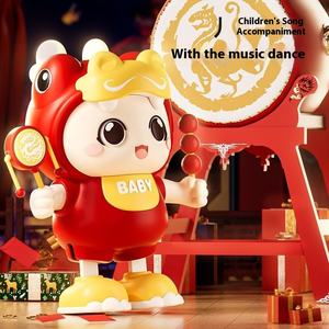 Jouets <span class=keywords><strong>pour</strong></span> <span class=keywords><strong>bébés</strong></span> unisexes de 0 à 1 an, petit dragon électrique, chantant, dansant et formant, avec 2 têtes relevées, en plastique - Product Image 3