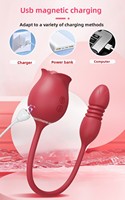Juguete Sexual para Mujeres, Vibrador de Silicona con Lengua Vibrante, Succión de Clítoris y Función de Extensión