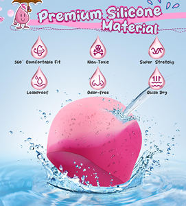 Topi renang anak-anak <span class=keywords><strong>2</strong></span> pak, topi renang tahan lama tahan air untuk anak perempuan anak laki-laki remaja balita usia <span class=keywords><strong>3</strong></span> hingga 15 nyaman cocok rambut panjang pendek - Product Image 6