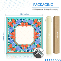 Tapis de Mahjong Personnalisé Toutes Tailles Tous Designs Néoprène Caoutchouc 33 Pouces Inodore Antidérapant Housse de Table Vente Directe Usine Expédition DDP USA