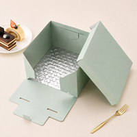 Boîte à gâteau personnalisée de qualité alimentaire RDY avec doublure en aluminium, boîte d'emballage jetable pour pâtisserie, pour gâteau, dessert