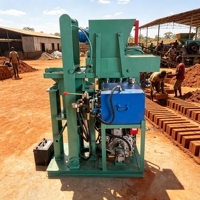 Machine à Briques Hydraulique Automatique Diesel pour Petites Entreprises, la Plus Vendue, pour Blocs de Terre Cuite Emboîtables – Facile à Utiliser