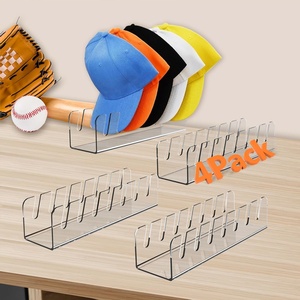High Grade Eco Friendly Clear Acrylic Customizable for <b>Hat</b> Rack Deluxe Display <b>Stand</b> for Baseball Caps - Product Image 4