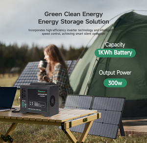 Nueva Fuente de Energía Portátil de 300W con Inversor y Batería de 1KWH para Acampar al Aire Libre, Onda Sinusoidal Pura, LiFePO4, Fabricante Directo - Product Image 1