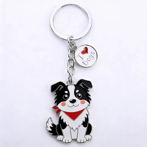 Porte-clés personnalisés en alliage de zinc émaillé, motif <span class=keywords><strong>bouledogue</strong></span> français mignon, émail souple et dur, pendentif chien, cadeaux promotionnels pour salons professionnels - Product Image 3