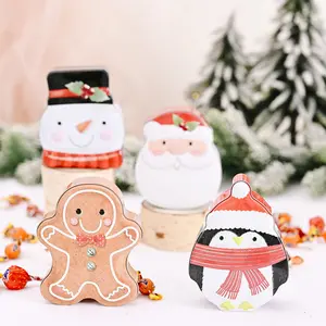 热销异型圣诞，圣诞老人礼品曲奇糖果锡盒装饰圣诞蛋糕锡罐礼品包装/