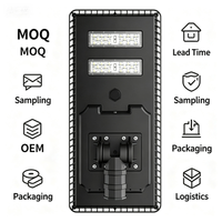 Projecteur LED solaire industriel 40W haute puissance pour parking, éclairage extérieur IP67 avec capteur de mouvement intelligent