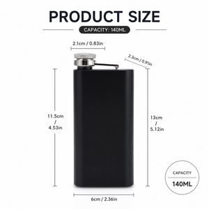 Gourde à liqueur portable en acier inoxydable de 140 ml (5 oz) avec logo personnalisé, idéale pour le camping - Product Image 3