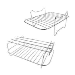 Accessoires pour friteuse à air - Ensemble de grille pour friteuse à air, grille à double couche multifonction avec brochettes / bâtonnets de <span class=keywords><strong>barbecue</strong></span> - Product Image 2