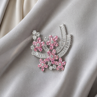 2026 Rekomendasi Bros Pin Zirkon Kuningan Berlapis Motif Bunga Gaya Elegan untuk Wanita dan Anak-anak, Pesta Pertunangan, Pernikahan