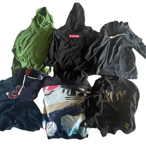 Baju merek bekas bales crewneck hoodie bermerek internasional tangan kedua kualitas tinggi rajutan hoodie asli dalam bundel