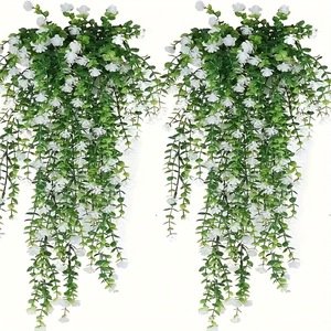 In Stock Mixed Color Eucalyptus Ivy Flower Vine Artificial Greenery <b>Leaves</b> Lotus <b>Wall</b> Hanging Home Scene <b>Decor</b> - Product Image 3