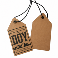 Étiquettes volantes étiquettes en gros personnalisé découpé imprimé nom Logo métal oeillet Kraft papier recyclé étiquettes volantes pour jean