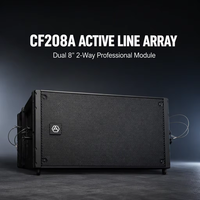 Speaker Line Array Aktif Profesional Kompak Berdaya Tinggi Accuracy Pro Audio CF208A Dual 8'' 2 Way