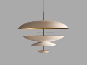 Designer 1950s Mid Century Pendant Light 4-Layer Atomic Scandinavian Chandelier 24 Inch Ceiling Lamp Interior Decor - Product Image 4