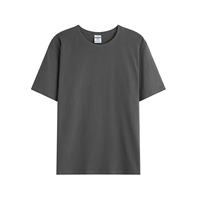Camiseta de Punto 100% Algodón, Cuello Redondo, Color Blanco Sólido, 220g, Manga Corta Informal, Corte Regular, Estampado Puff, Transpirable, Secado Rápido, CHENXI
