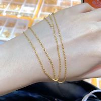 Chaîne en or pur Au750 Xinfly en gros, chaîne torsadée en or 18 carats, 17-18 pouces, collier en or pur