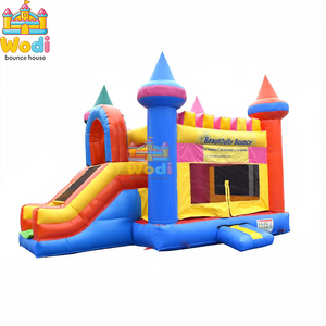 Château gonflable écologique en PVC <span class=keywords><strong>de</strong></span> 0,55 mm, château <span class=keywords><strong>de</strong></span> saut haute résistance résistant aux déchirures avec norme EN14960 pour une utilisation en extérieur - Product Image 1