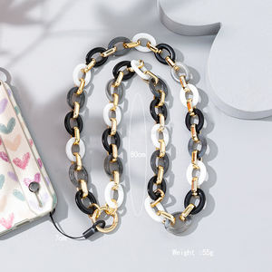 Chaîne <span class=keywords><strong>de</strong></span> téléphone portable, longue chaîne à maillons avec 10 cm, accessoires <span class=keywords><strong>de</strong></span> bijouterie, <span class=keywords><strong>collier</strong></span> acrylique coloré pour filles - Product Image 5