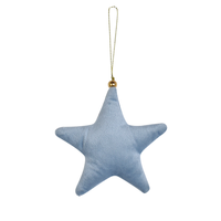 Hängende Samt-Stern-Dekorationen 10cm Geprägt für Weihnachtsbaum Kamin Silvester Feiertagsparty Stern-Kugel-Ornamente