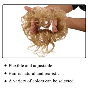 Mode Moelleux Tempérament Perruque Bande De Cheveux Corde À Cheveux Chignon Rembourrage De Cheveux Pièces Chignon <span class=keywords><strong>Postiche</strong></span> Chignon - Product Image 6