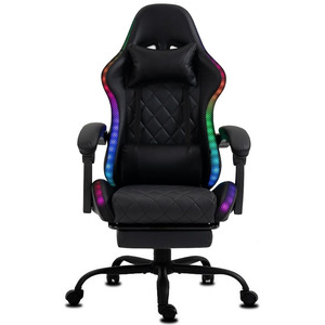Arabia Saudita venta al por mayor de cuero barato masaje juego de ordenador <span class=keywords><strong>Silla</strong></span> <span class=keywords><strong>Gamer</strong></span> Racing Rgb sillas de juego con <span class=keywords><strong>luces</strong></span> y altavoces - Product Image 3