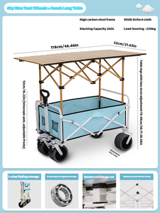 Beijicat OEM Oranje Groothandel Nieuwe Vergrote Opvouwbare Stalen Heftafelblad Kraam Verdikte Doek Kamperen Winkelen Vierwieler - Product Image 3