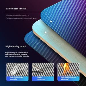 Bureau de jeu informatique transfrontalier pour le commerce extérieur du fabricant, ensemble de bureau de <span class=keywords><strong>gaming</strong></span> à domicile réglable en hauteur, carré, RGB - Product Image 3