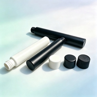 Tube en verre borosilicate blanc mat noir 94/115/120 mm, tube en verre cylindrique avec bouchon à visser résistant aux enfants