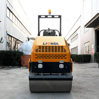 Mini-compacteur vibrant autoporté, équipement de compactage léger, rouleau compresseur à double tambour de 1,5 tonne à vendre