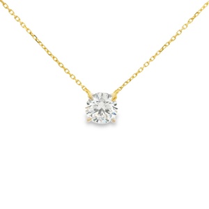 IGI Certificate Lab Diamond Necklace Round Cut 18K White Gold VVS DEF 0.5ct 0.8ct 1.0ct Elegant Minimalist Jewelry for Women - Product Image 2