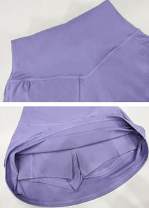 环保女式 <span class=keywords><strong>2</strong></span> 件套运动文胸迷你裙套装健身背心裙内置短裤口袋吸湿排汗网球服 - Product Image 6