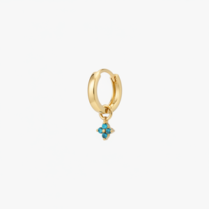 Colgante de Piedra Religiosa Estilo Bohemio con Baño de Oro de 24K, Diseño de Racimo de Una Sola Gema y Aleación Hexagonal para Fabricación - Product Image 1