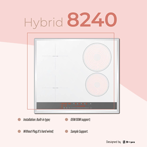Cocina híbrida de cuatro quemadores y 6700W de alta potencia, empotrada, 2 en 1, con placa de inducción cerámica, cocina eléctrica de infrarrojos. - Product Image 2
